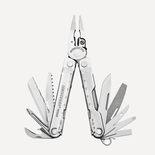 Мультитул Rebar, 17 функций, 10 см (Stainless; чехол нейлон)
